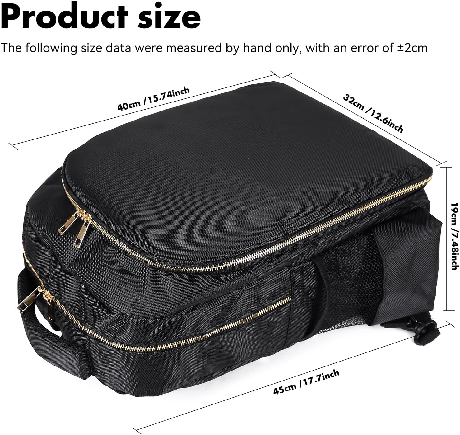 AIHOPESTO Mochila de Viaje para Barbero (Negro, 17.7 x 12.6 x 7.5 p...