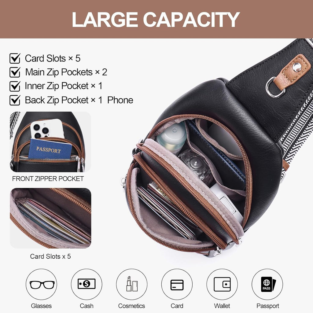 Lexiyat Bolsos de Cadera Antirrobo para Mujeres, Bolso de Pecho par...