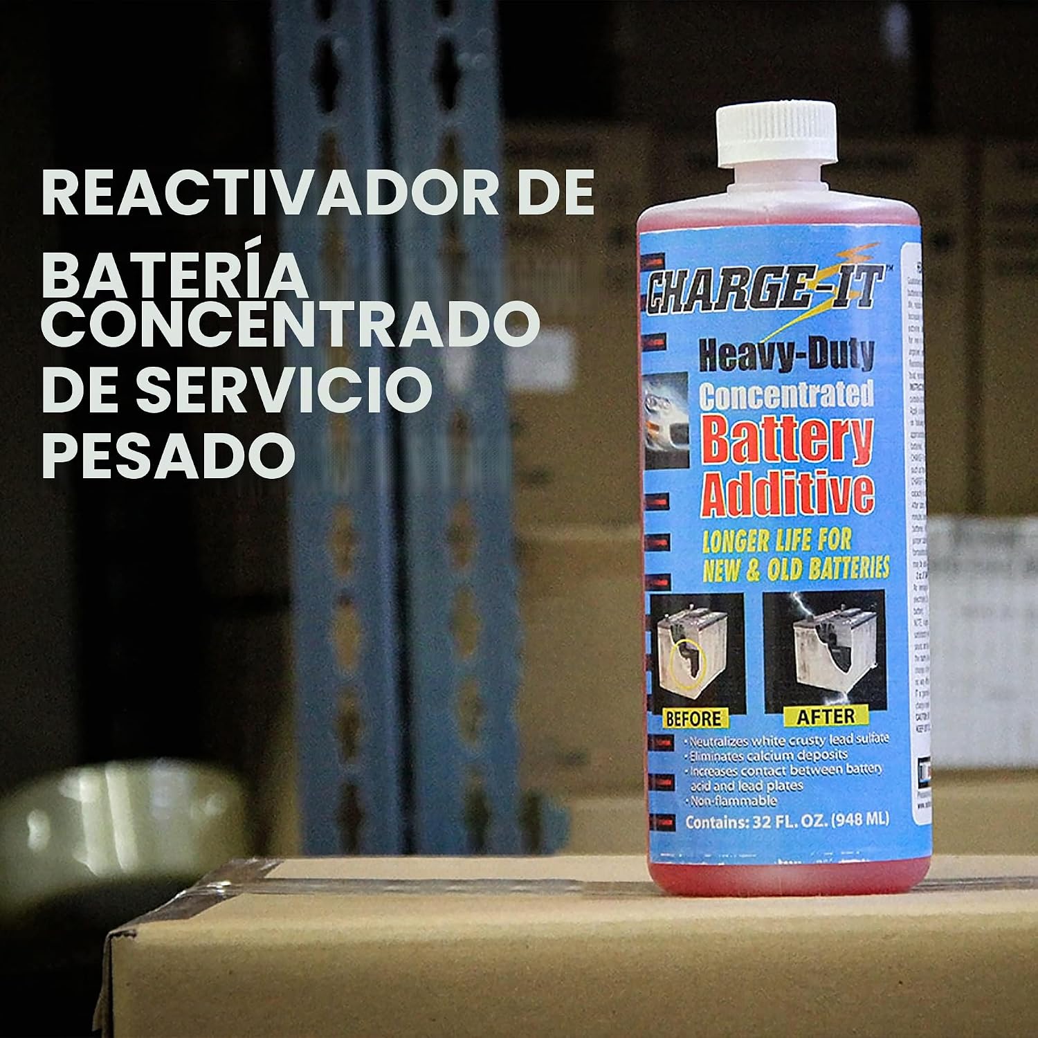Charge-It aditivo concentrado para batería, 32 onzas