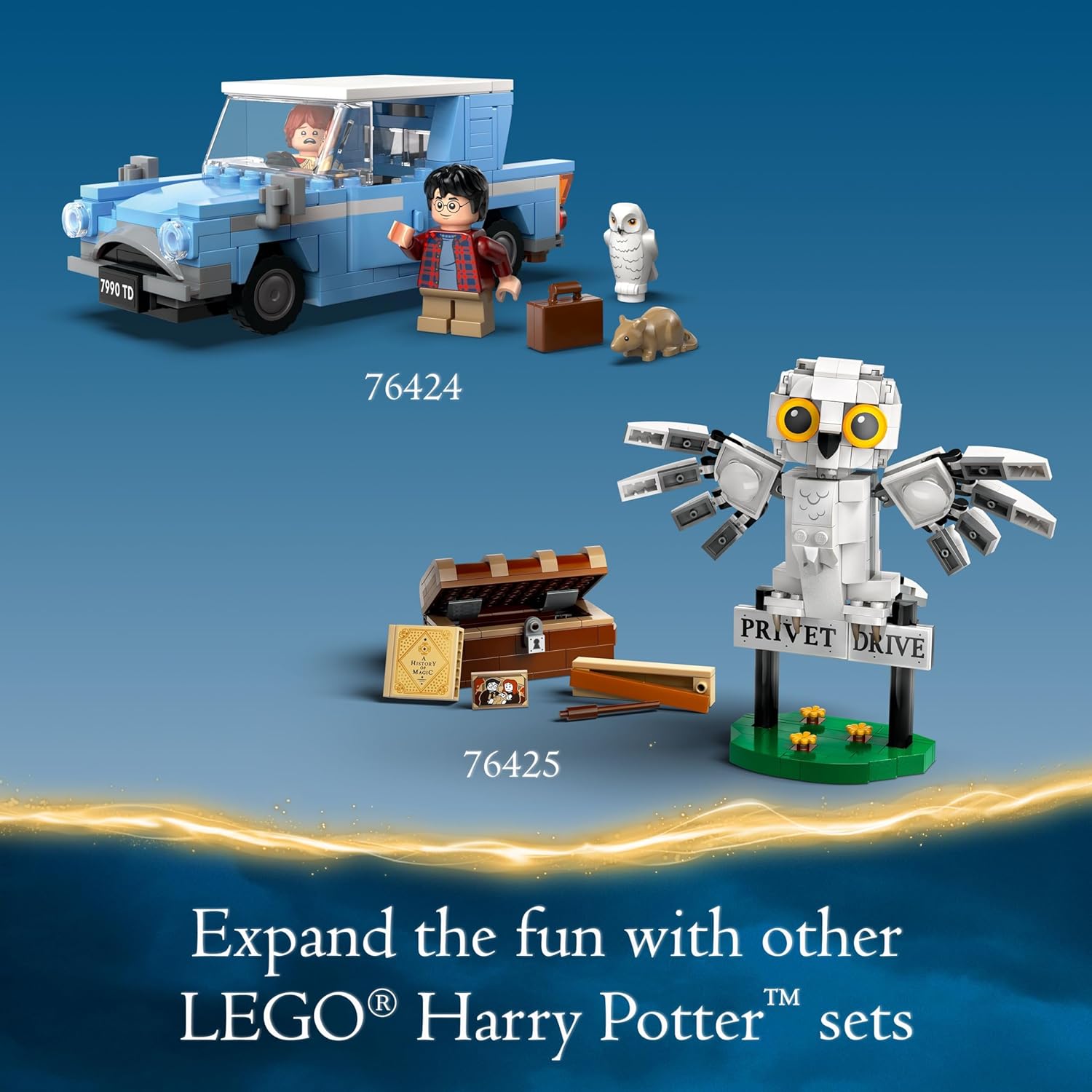 LEGO Harry Potter Flying Ford Anglia, juguete para construir con 2...