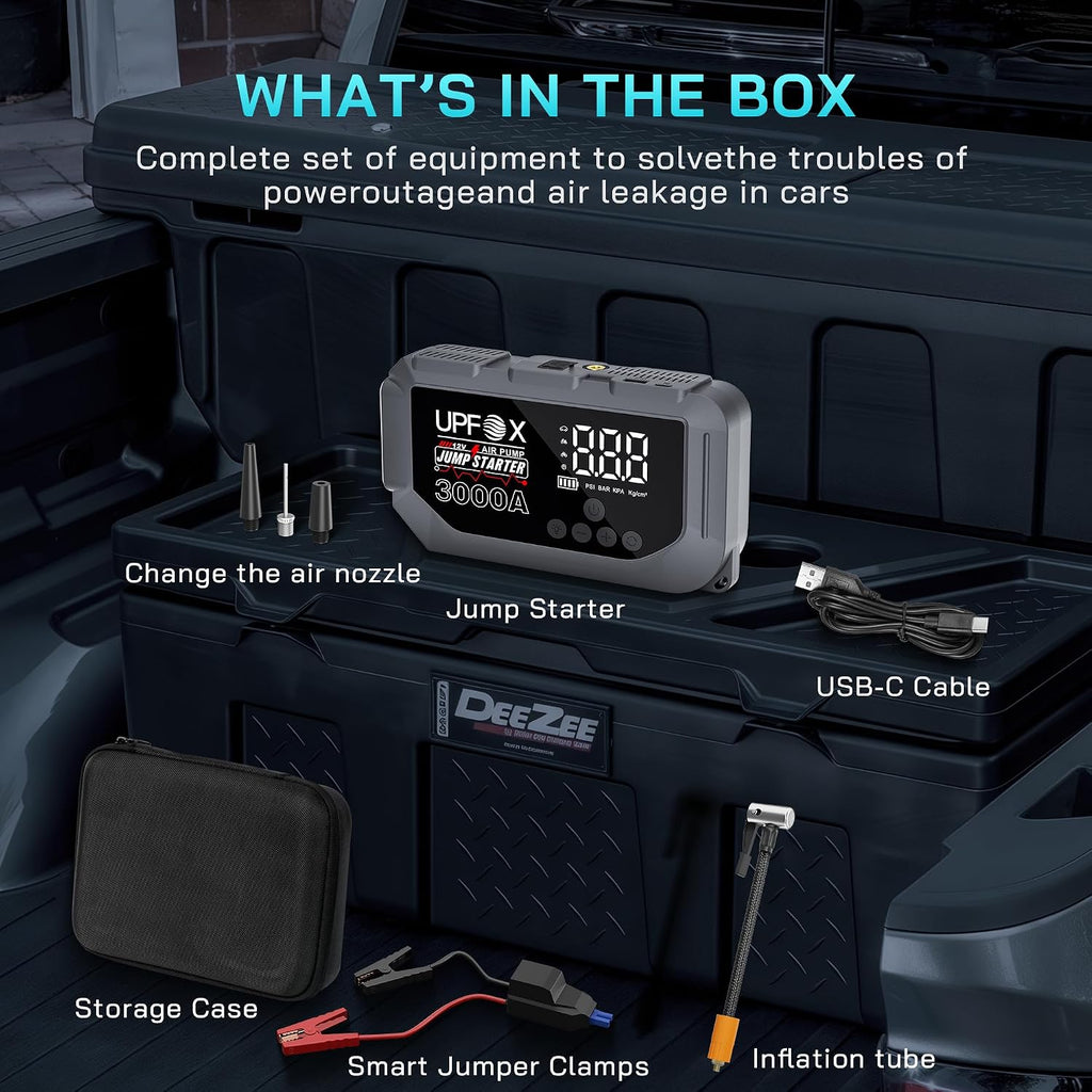 Arrancador de 3000A con compresor de aire 12V \u2013 Arrancador por...