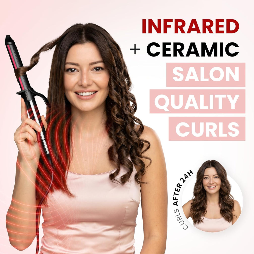 ELLA BELLA Rizador de pelo profesional de 1 pulgada \u2022 Rizador...