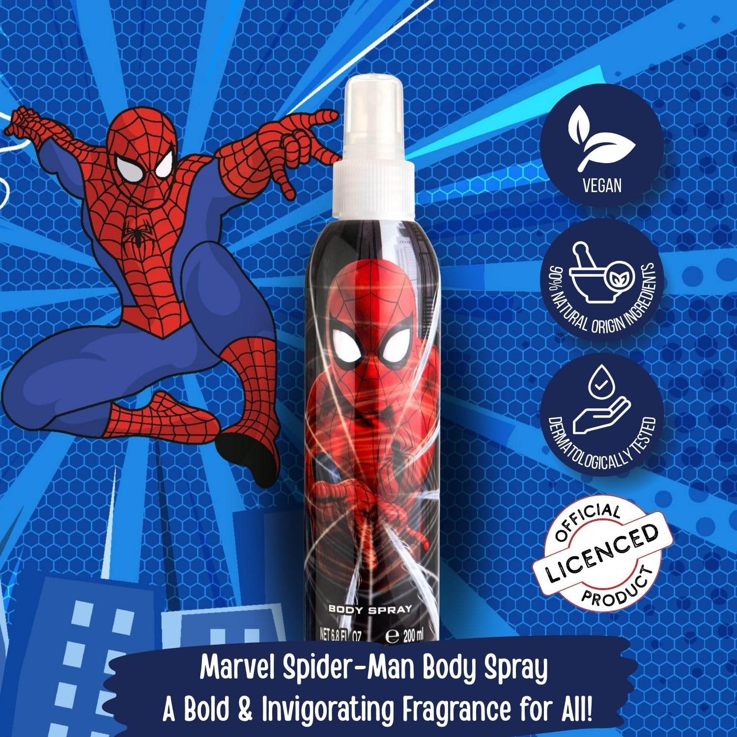 Marvel Spider-Man, Colonia Fresca para Niños, Rojo\/Blanco\/Azul\/N...