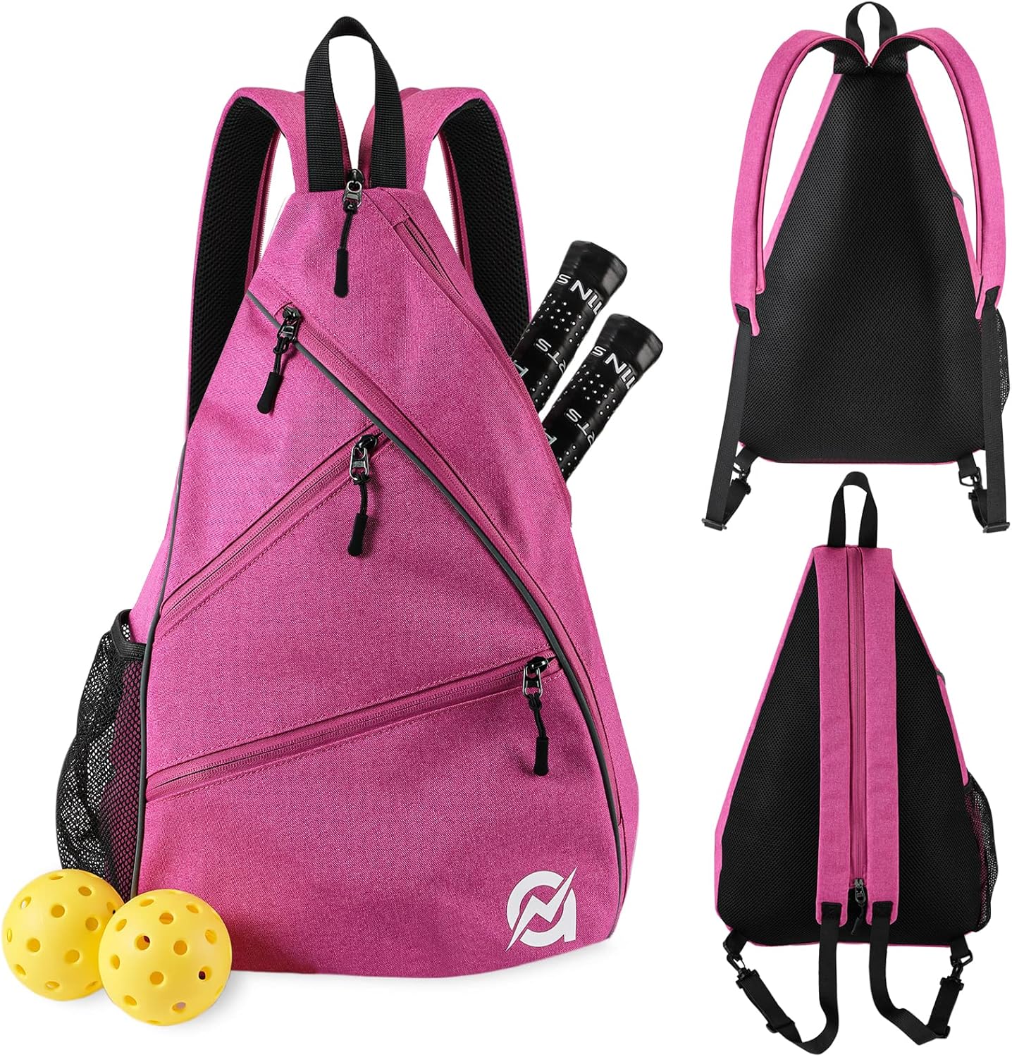 A11N SPORTS Bolsa de Pickleball, Bandolera Reversible con Correa Cr...