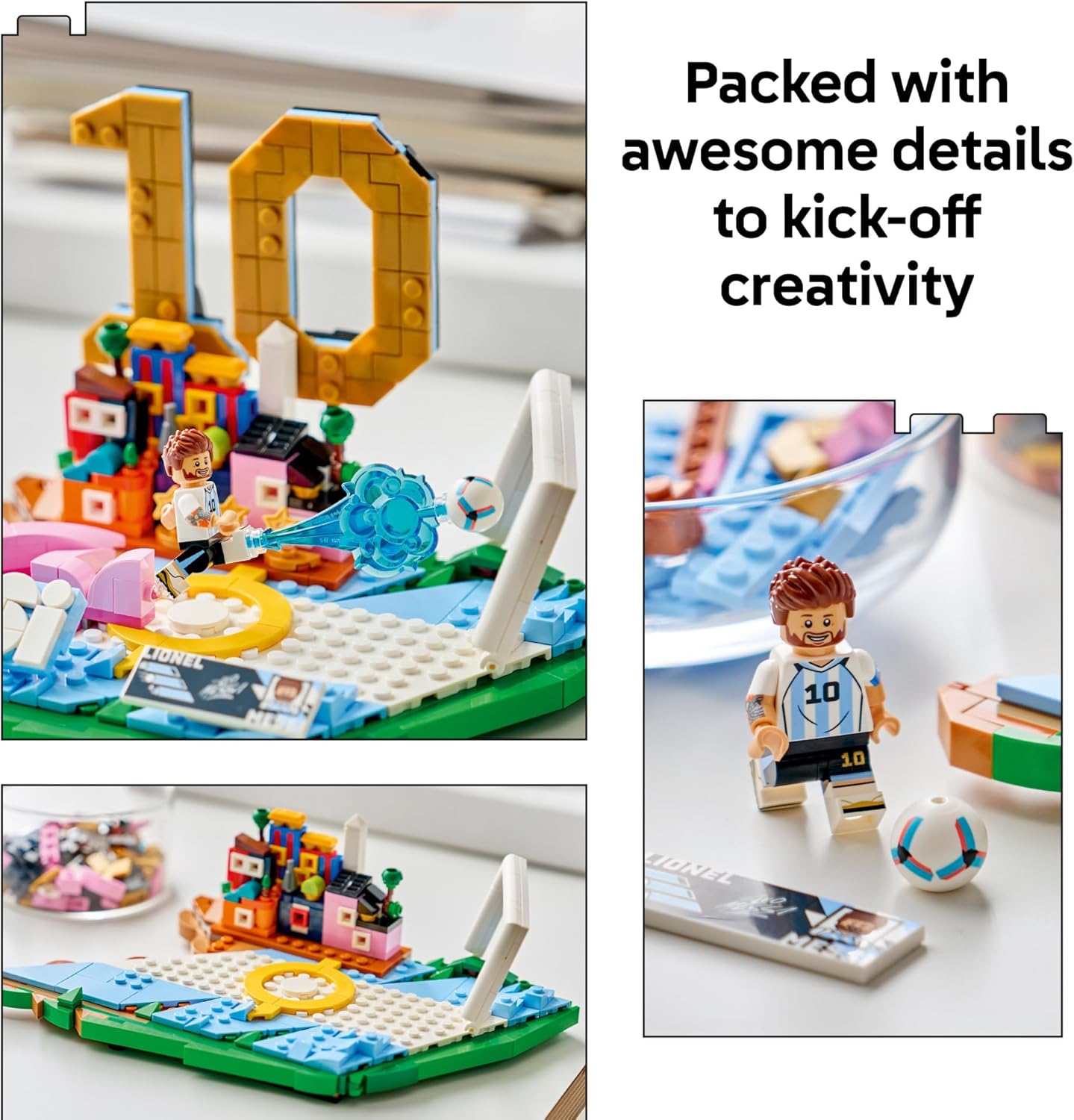 LEGO Editions Lionel Messi - Juego de coleccionista, juguete de con...
