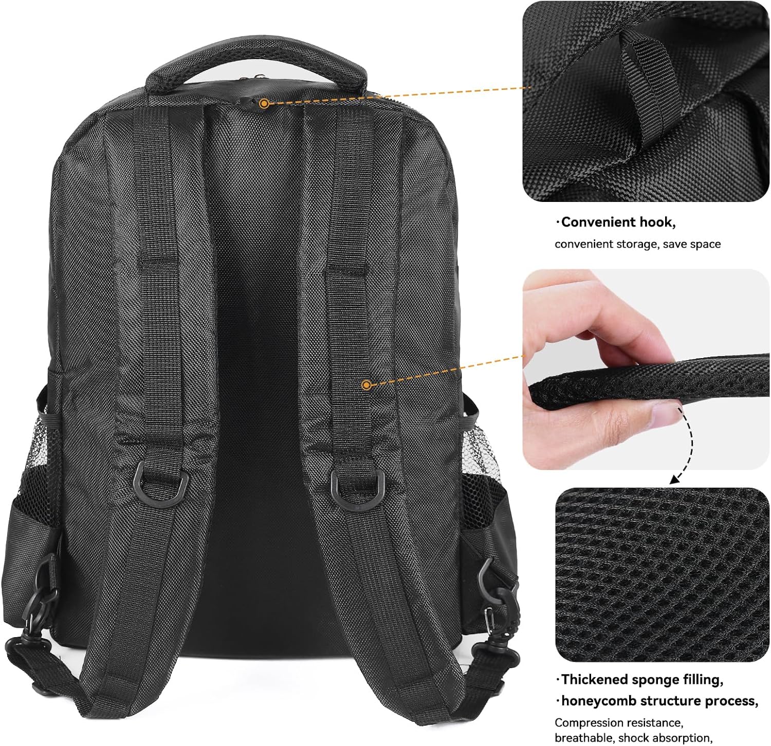 AIHOPESTO Mochila de Viaje para Barbero (Negro, 17.7 x 12.6 x 7.5 p...