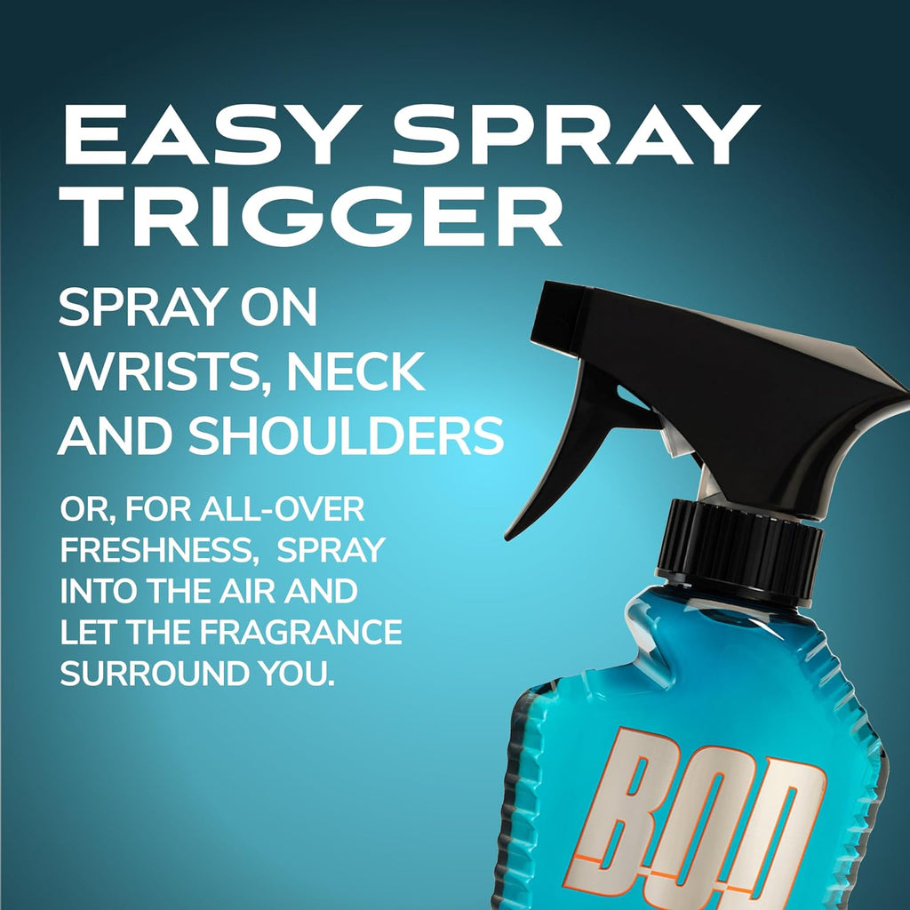 BOD man Fragancia corporal en aerosol, Fresh Blue Musk, 8 fl oz