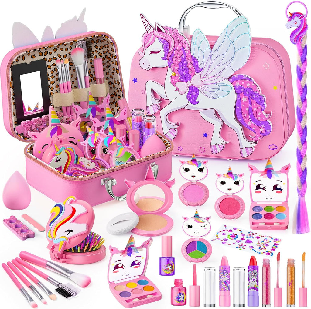 Beayuck Kit de Maquillaje para Niñas - Kit de Juguetes de Maquillaj...