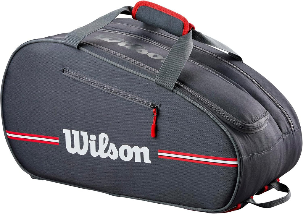 WILSON Team Padel Bag - Capacidad para hasta 4 palas de pádel, negr...