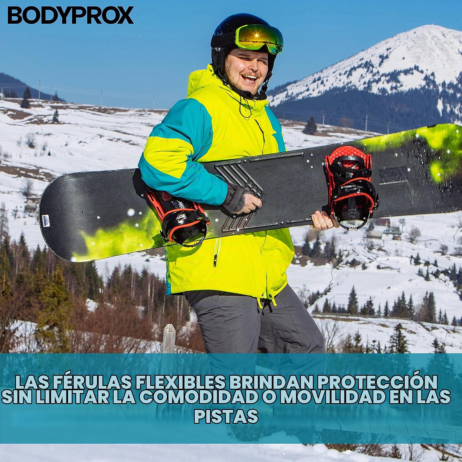 BODYPROX Protectores de muñeca por impacto (1 par) para snowboard,...