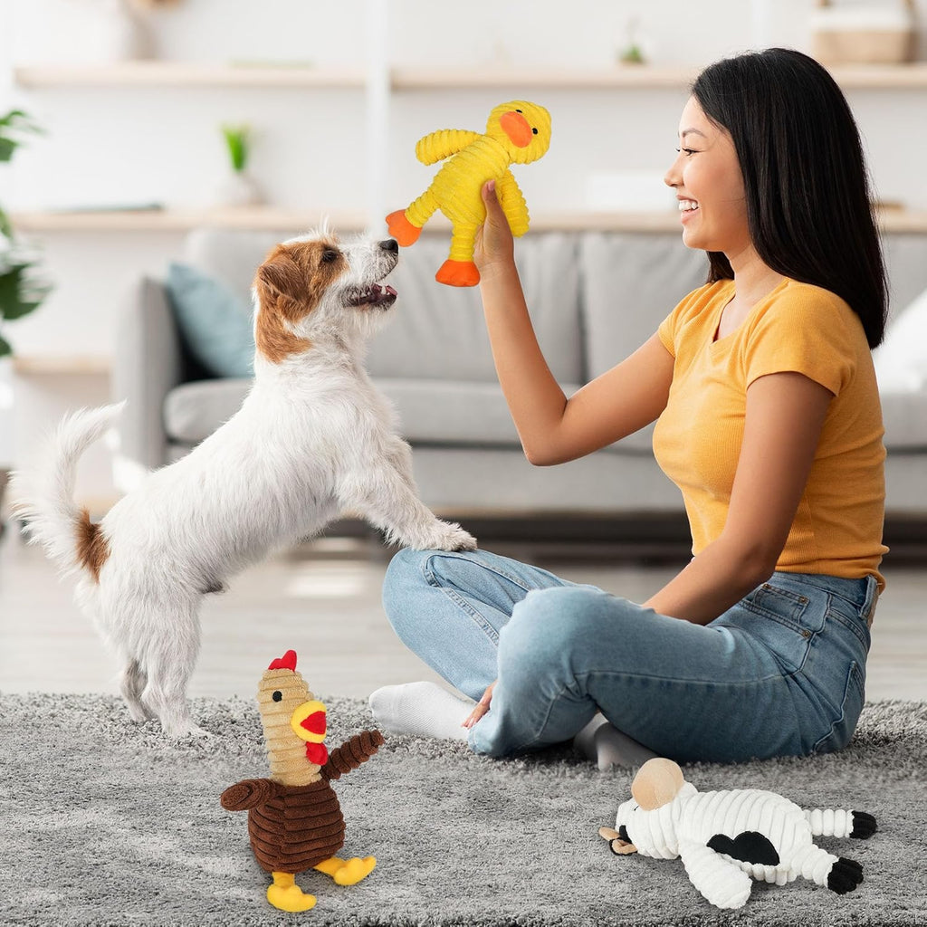 Prime Pets Juguetes para perros, paquete de 5, juguetes chirriantes...
