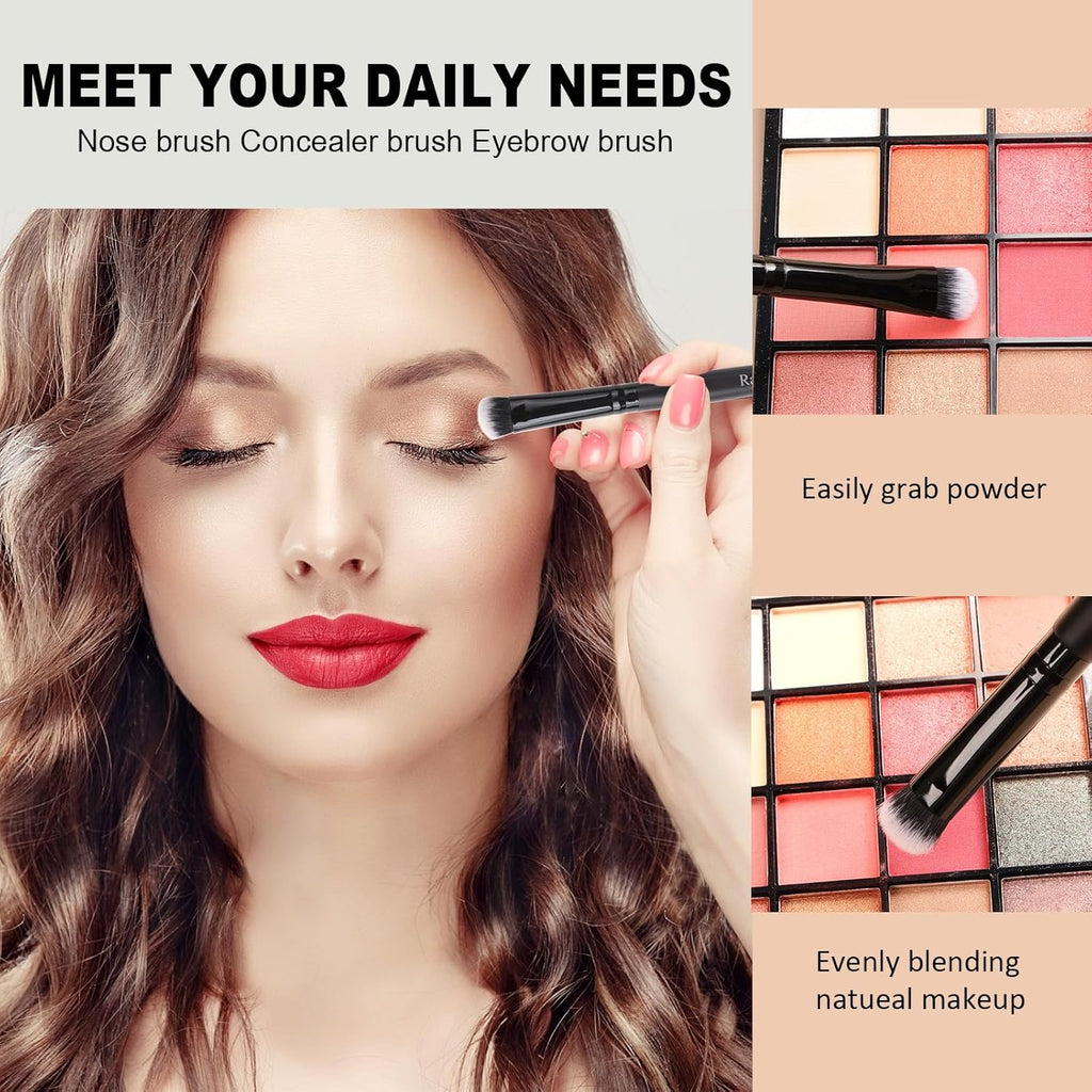 Zoreya - Juego de brochas de maquillaje de pelo sintético