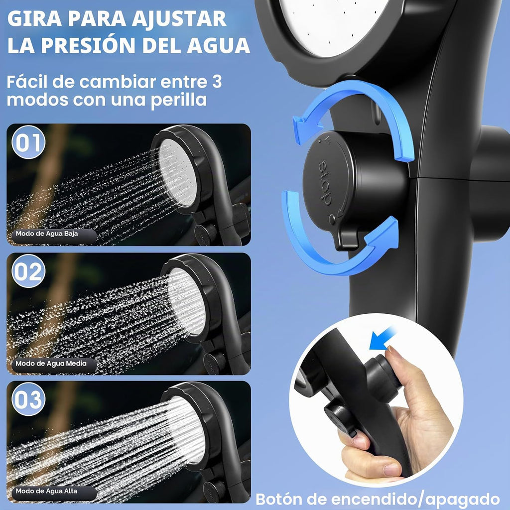 Ducha portátil para acampar FizZeal con calentador de apagado autom...