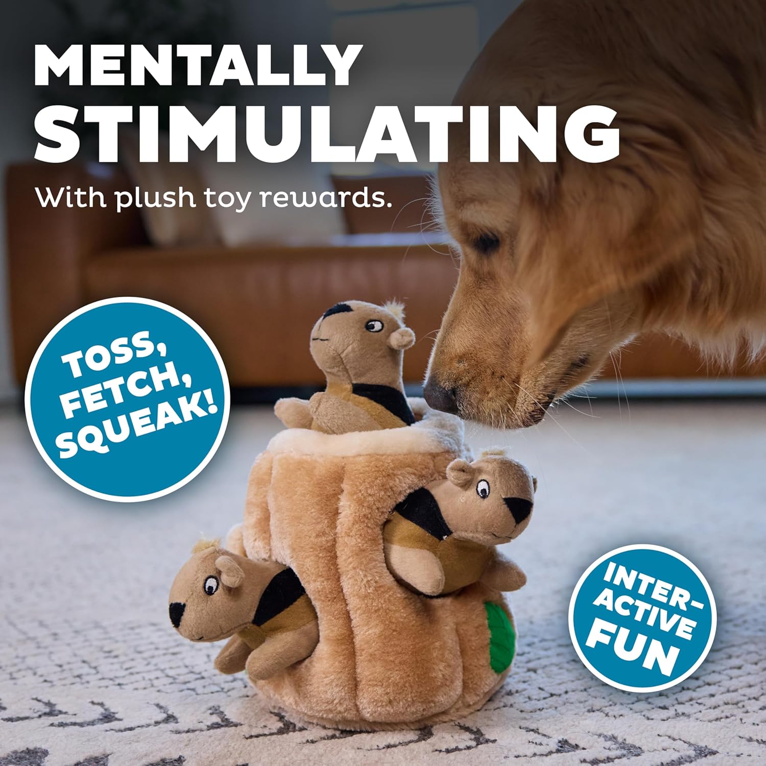 Outward Hound Hide A Squirrel Juguete Rompecabezas de Peluche para...