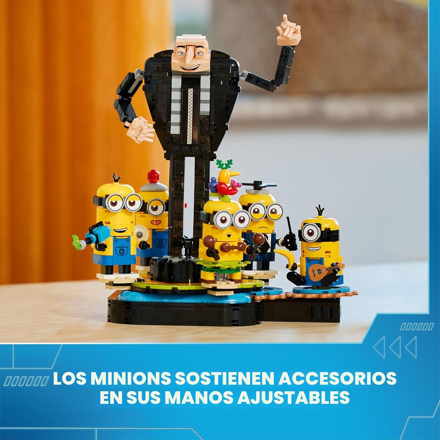 LEGO Despicable Me 4 Gru y Minions Construidos con Bloques, Figura...