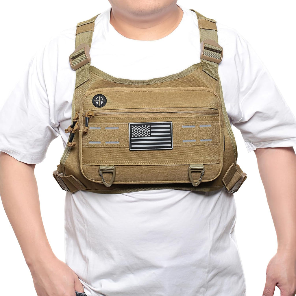 Bolsa de pecho deportiva para hombre, bolsa frontal para el pecho,...