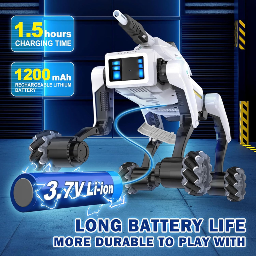 Kit de perro robot 3 en 1 con ruedas, más de 30 acciones biónicas,...