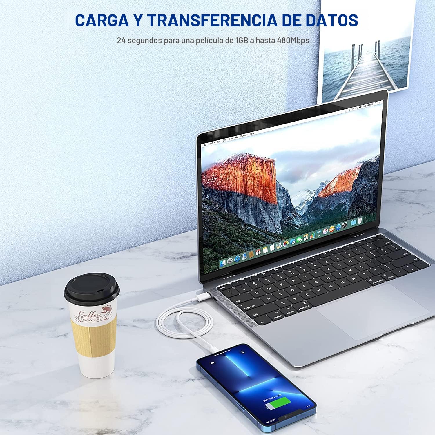 Cargador rápido para iPhone 13 12 11 [certificado Apple MFi], paque...