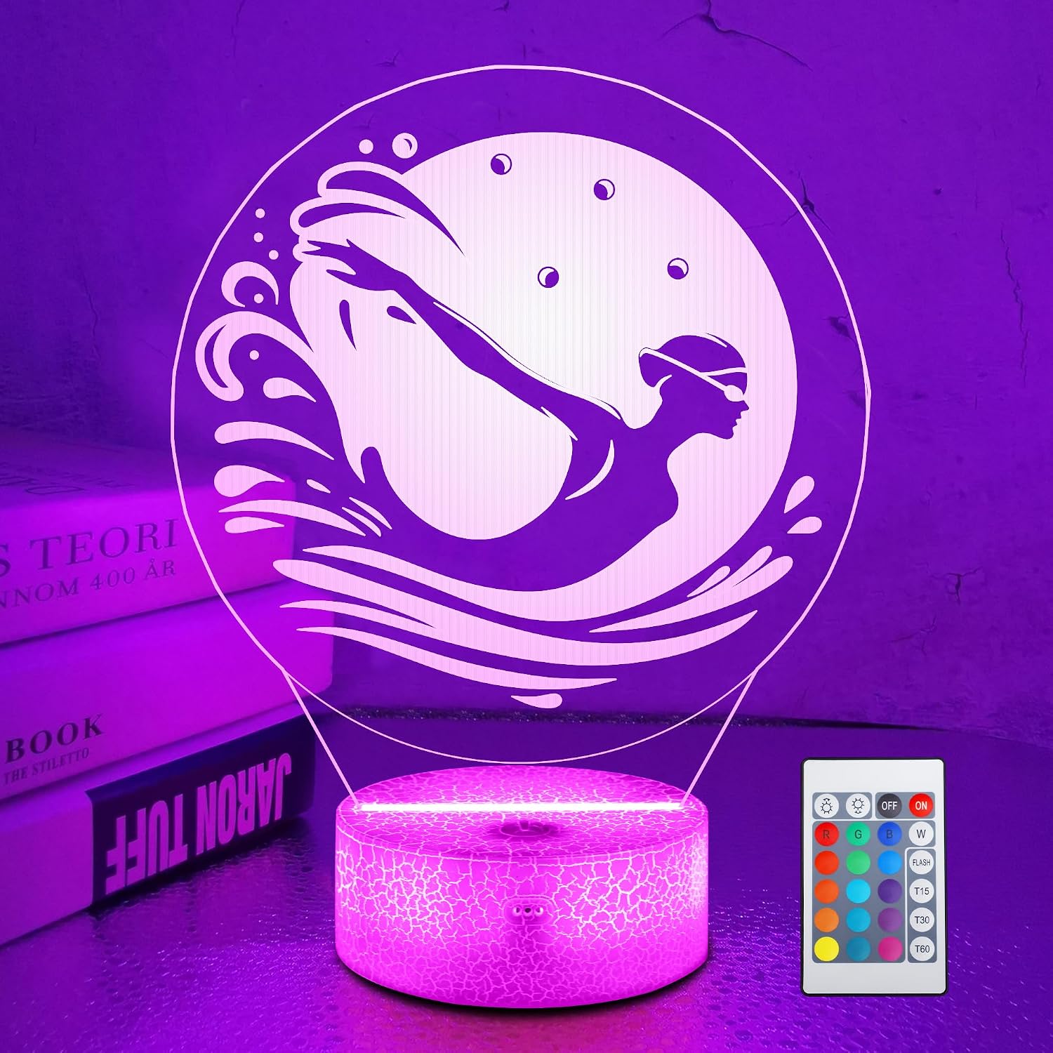 OkiyiD Regalos de natación para niñas y mujeres, lámpara de noche d...