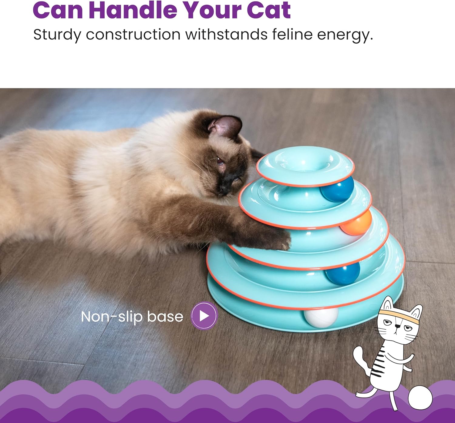 Petstages - Juguete interactivo para gatos Chase Meowtain de 4 niveles
