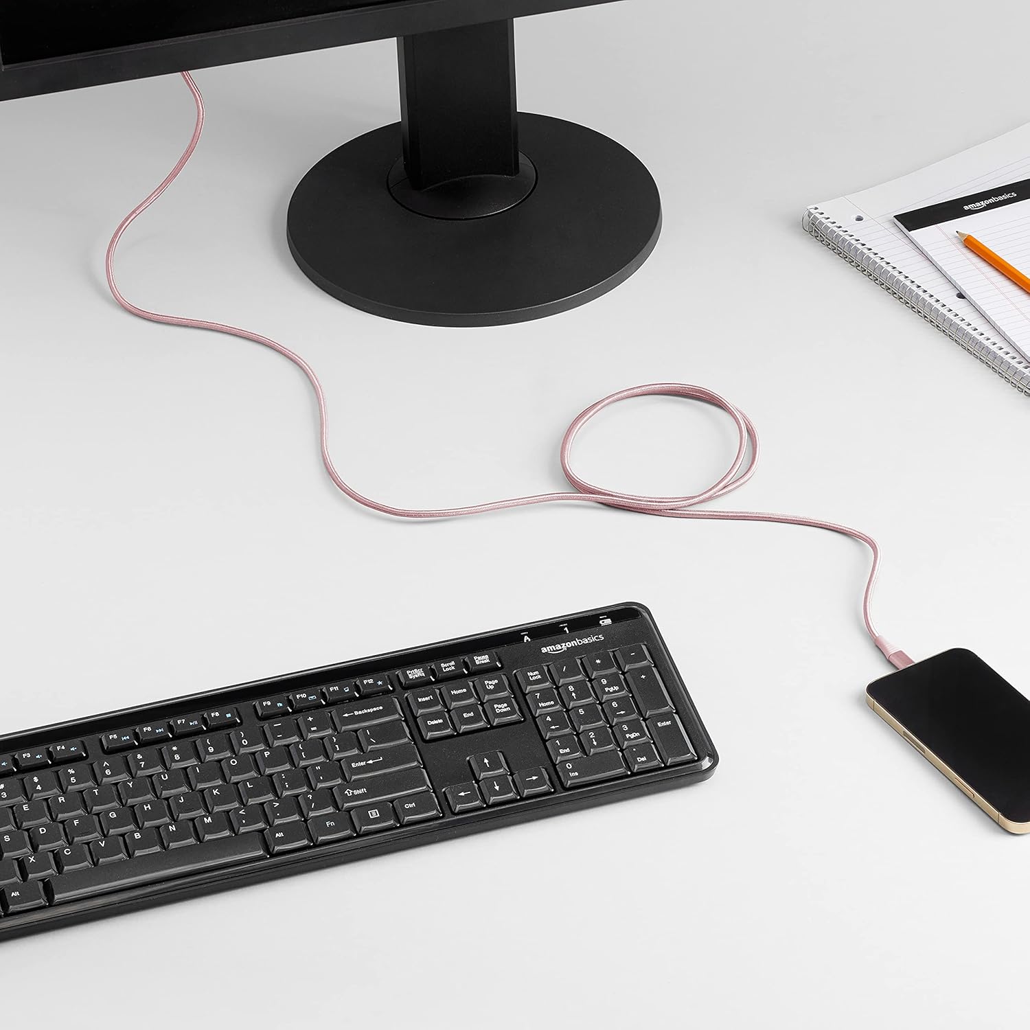 Amazon Basics - Cable Lightning de nailon trenzado doble a USB, col...