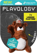 Playology Juguetes para perros | Juguete de peluche de ardilla para...