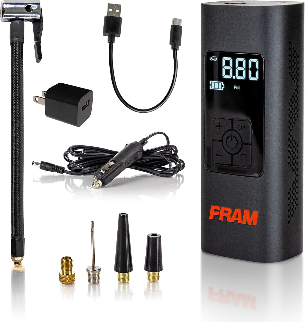 FRAM FEK40002 Inflador de neumáticos de emergencia portátil con bat...