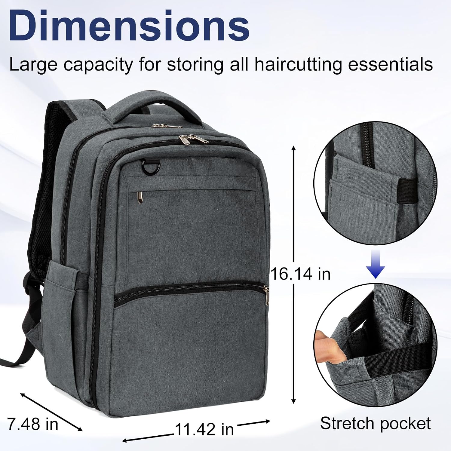 GDNasist Bolsa de suministros de peluquería, mochila portátil para...
