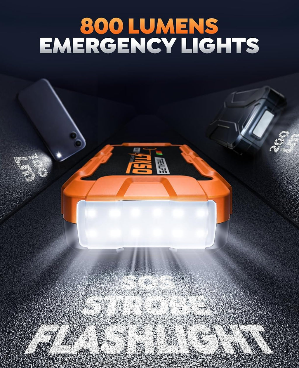 TREKURE Arrancador portátil de coche 8000A 26800mAh, arrancador de...