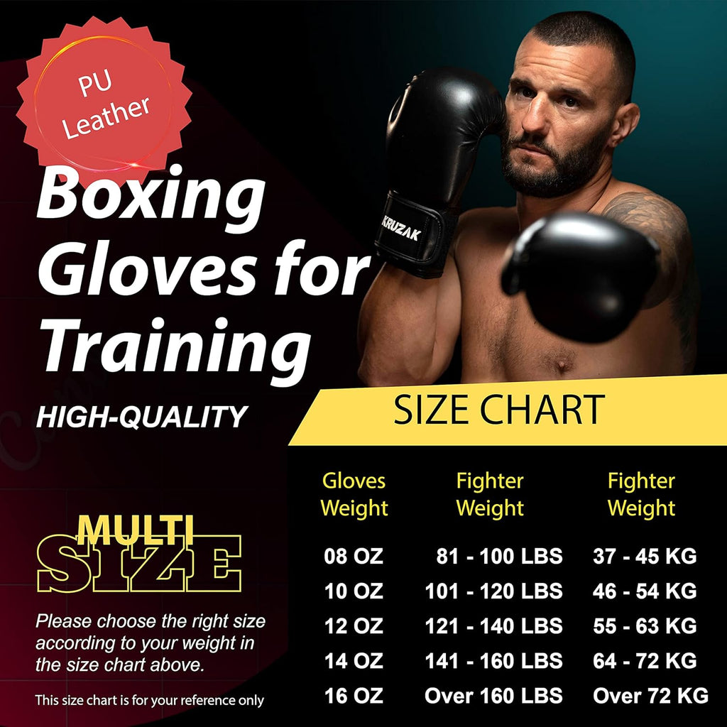 Kruzak - Guantes de boxeo para hombres y mujeres, guantes de sparri...