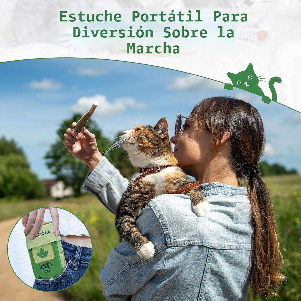 Nocciola Paquete de 3 Juguetes de Hierba Gatera para Gatos, Diverti...