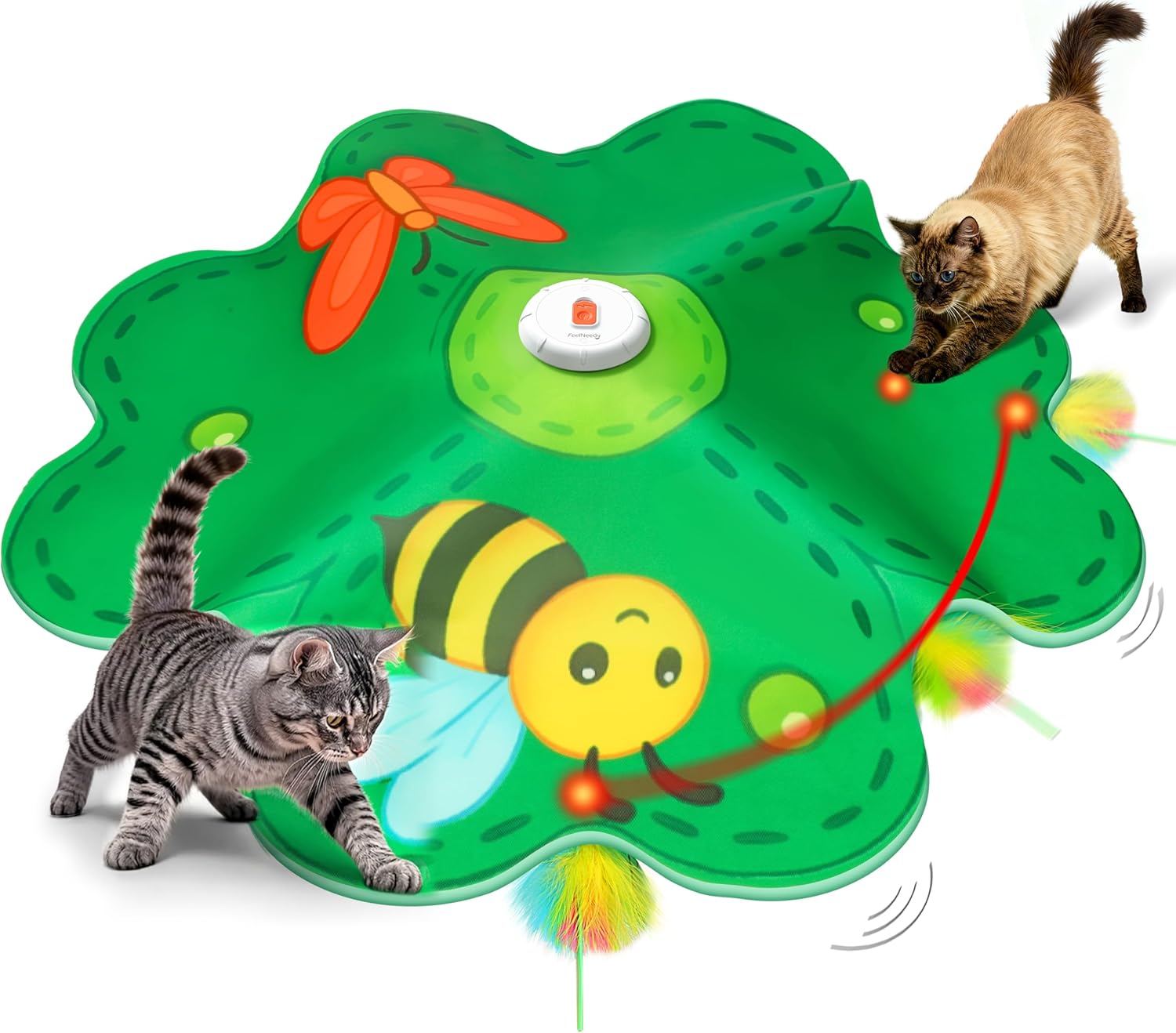 FEELNEEDY Juguetes recargables para gatos, juego interactivo de esc...