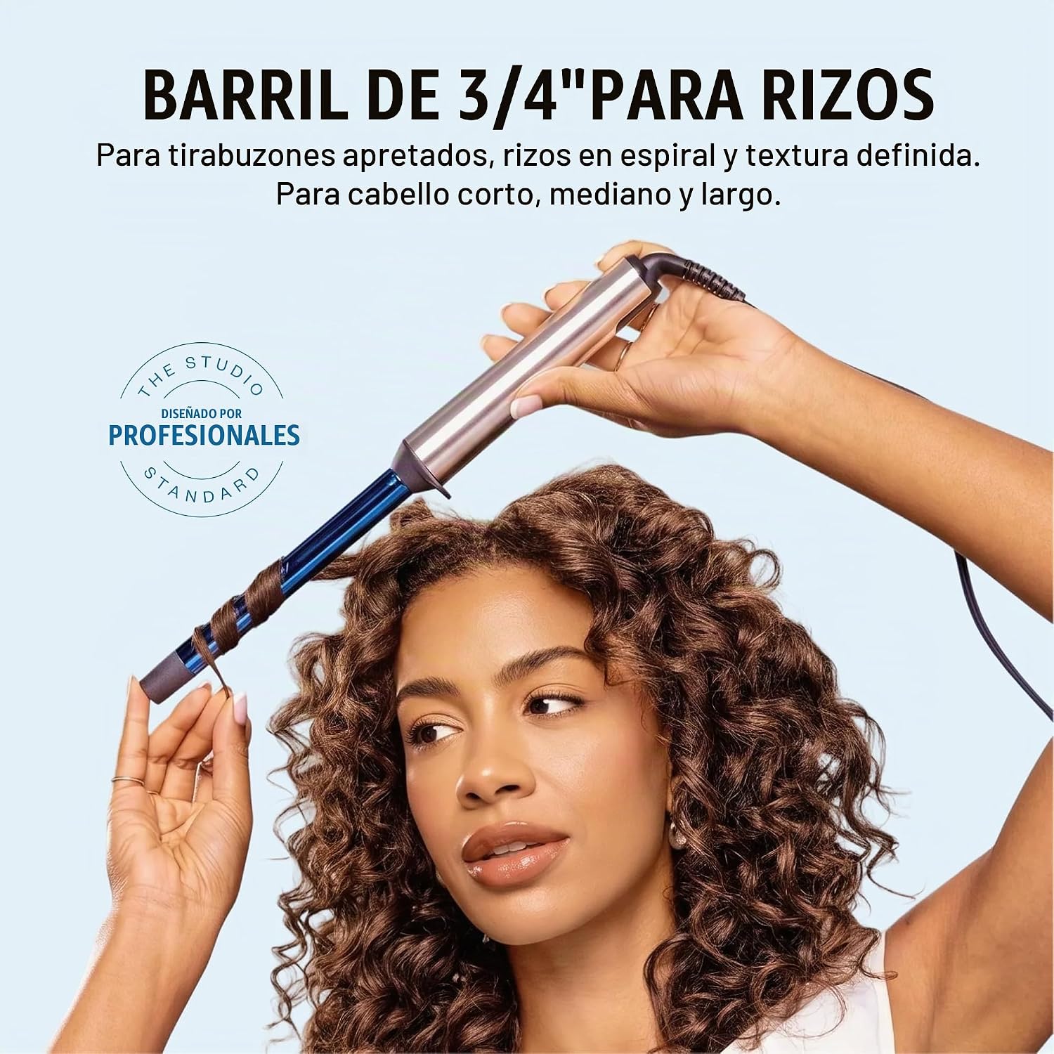 Rizador profesional BabylissPRO Nano Titanium para todo tipo de cab...