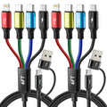 MINLU Cable de carga múltiple dual USB-C 4 en 2 para todos los disp...