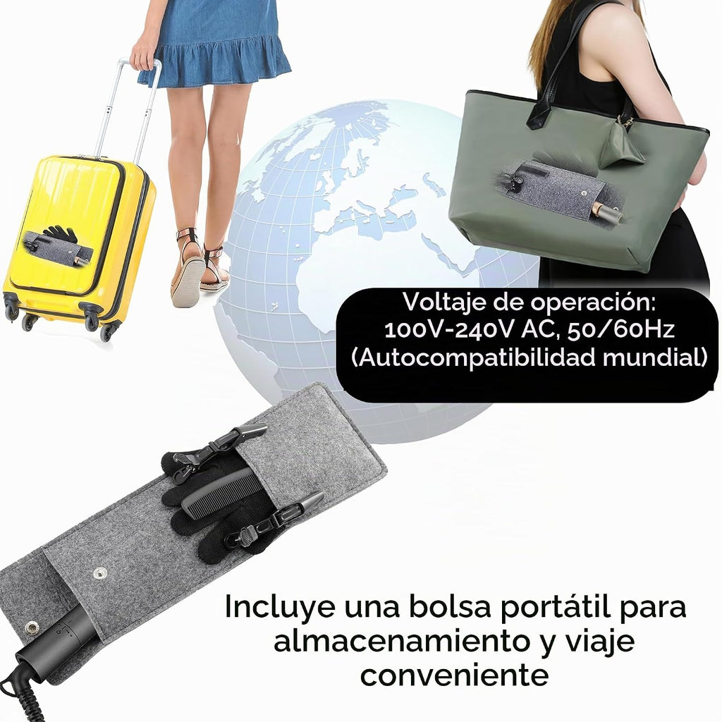 NITION Plancha de pelo de cerámica turmalina LCD. Plancha plana MCH...