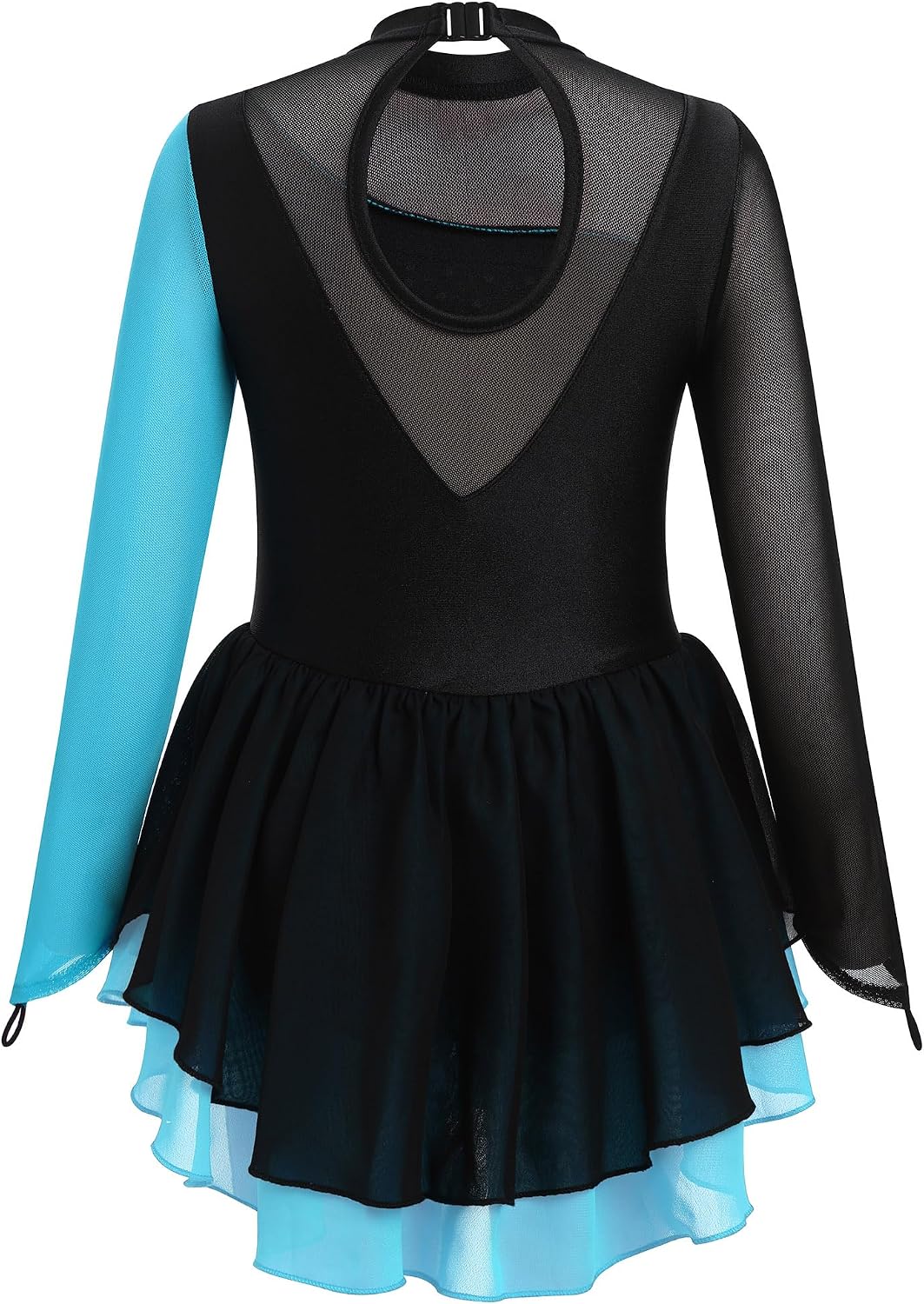 ODASDO Vestido de patinaje sobre hielo artístico para niñas y niños...