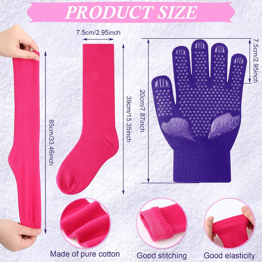 Hicarer Juego de 6 pares de guantes de patinaje artístico, calcetin...