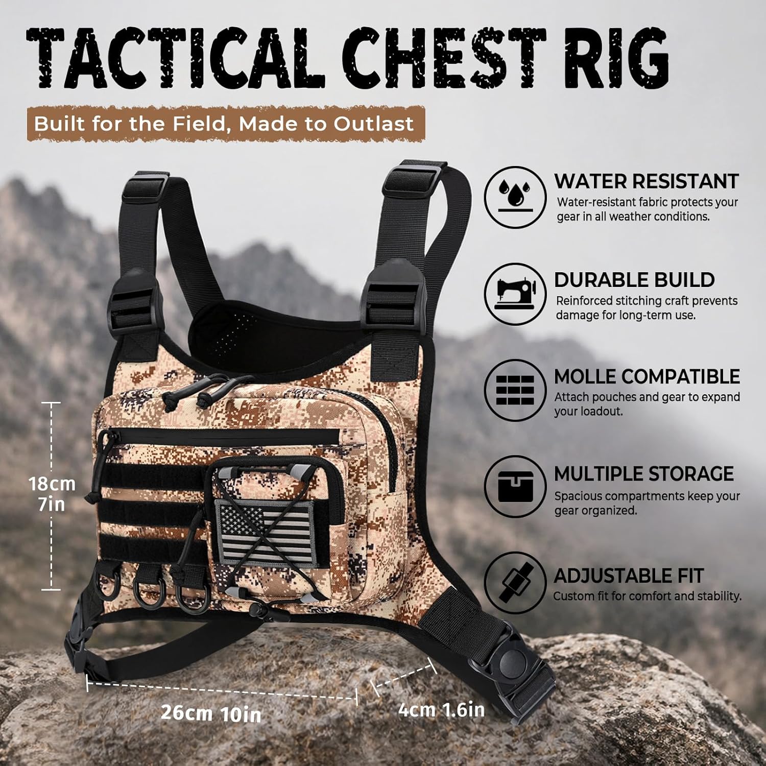 koculemi Bolsa de Pecho para Deportes al Aire Libre para Hombres, F...