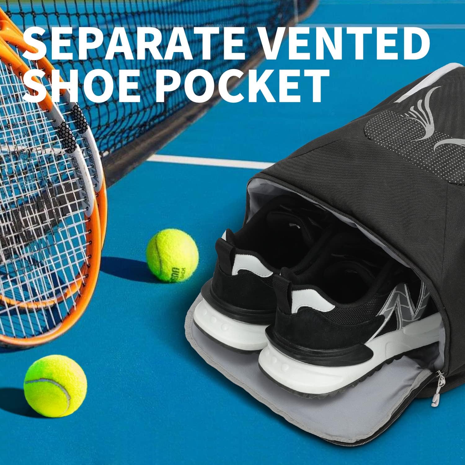 INOXTO Mochila de tenis de 40L para hombres y mujeres, bolsa grande...