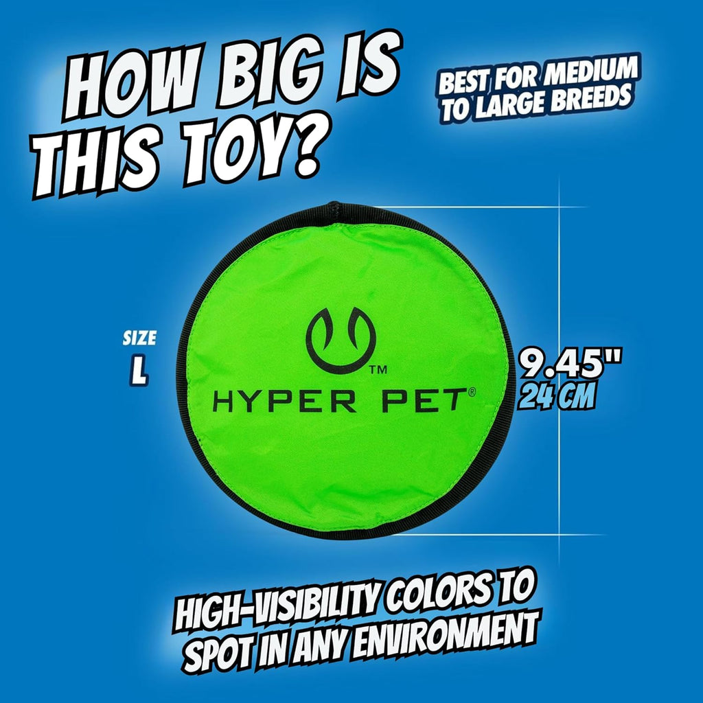 Hyper Pet Flippy Flopper - Disco volador de 9 pulgadas, flota en el...