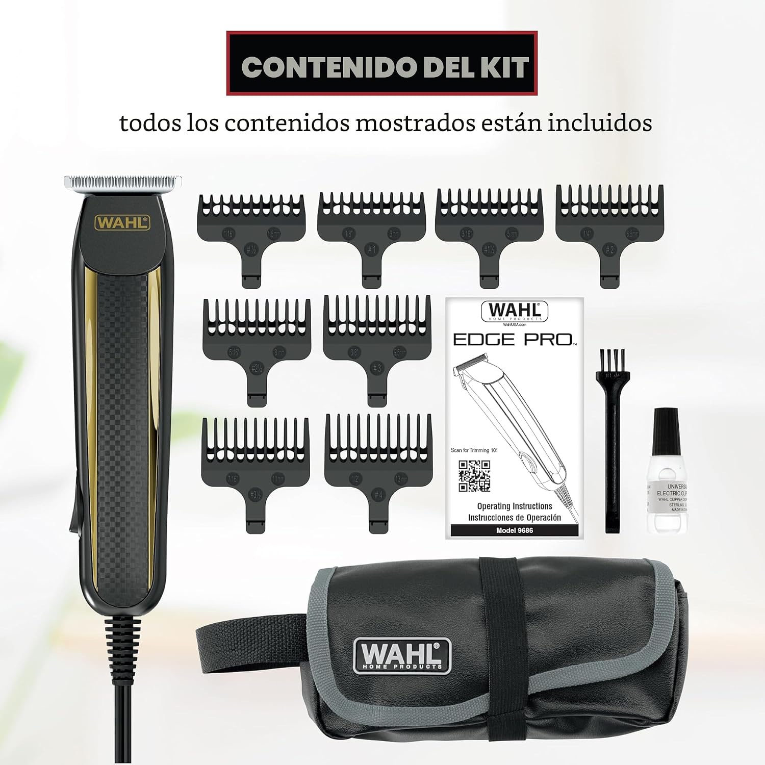 Wahl Edge Pro Recortadora de Barba con Cable Sin Protuberancias par...