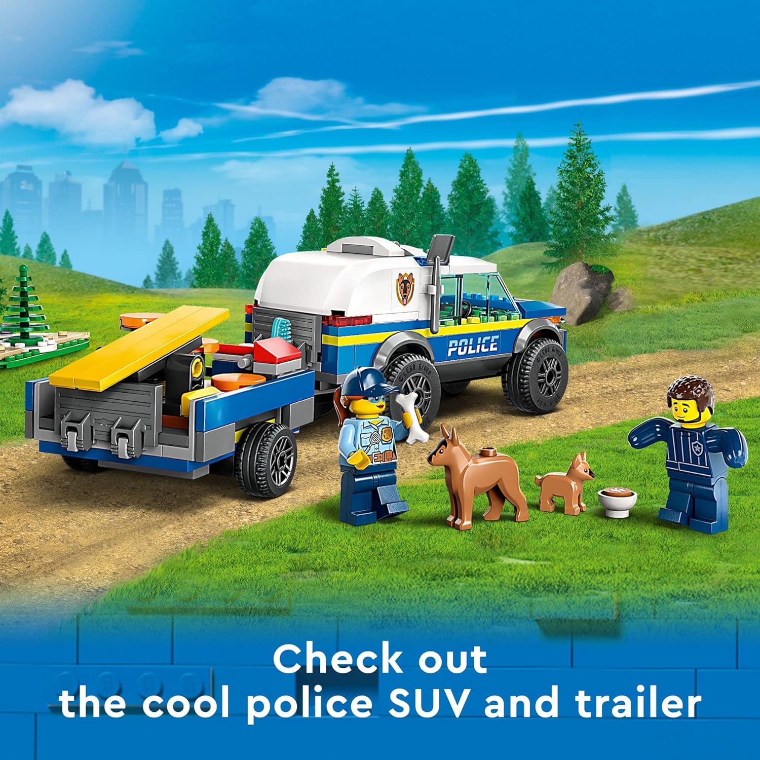 LEGO City Mobile Police Dog Training 60369, coche de juguete SUV co...