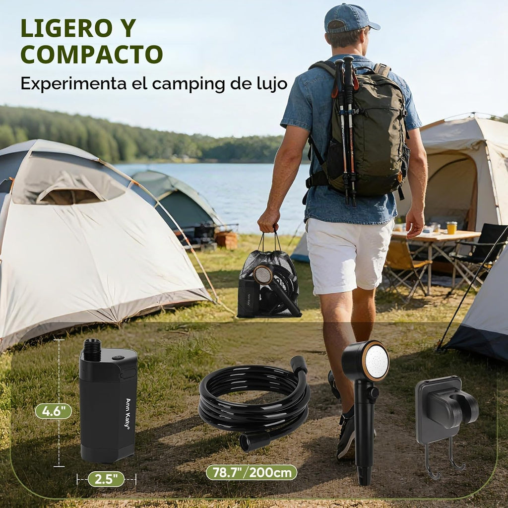 Ann Katy Bomba de ducha portátil para campamento al aire libre, bom...