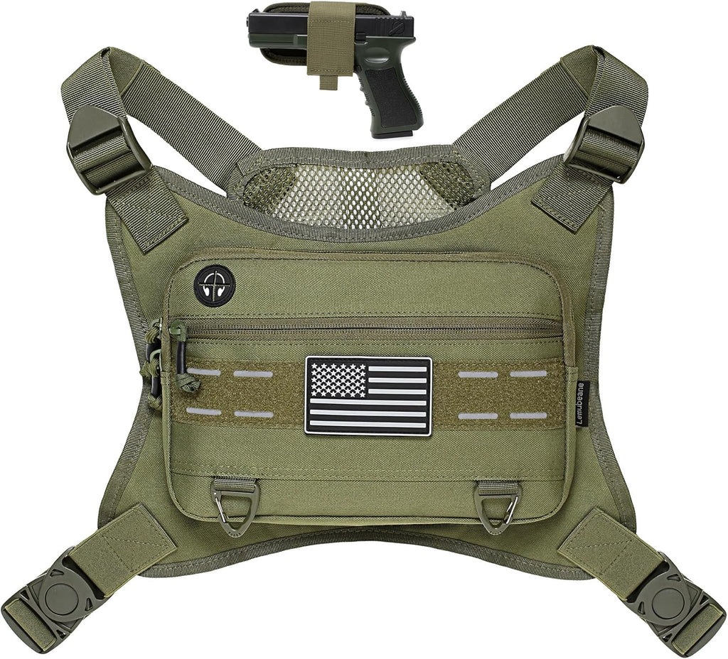 Bolsa de pecho deportiva para hombre, bolsa frontal para el pecho,...