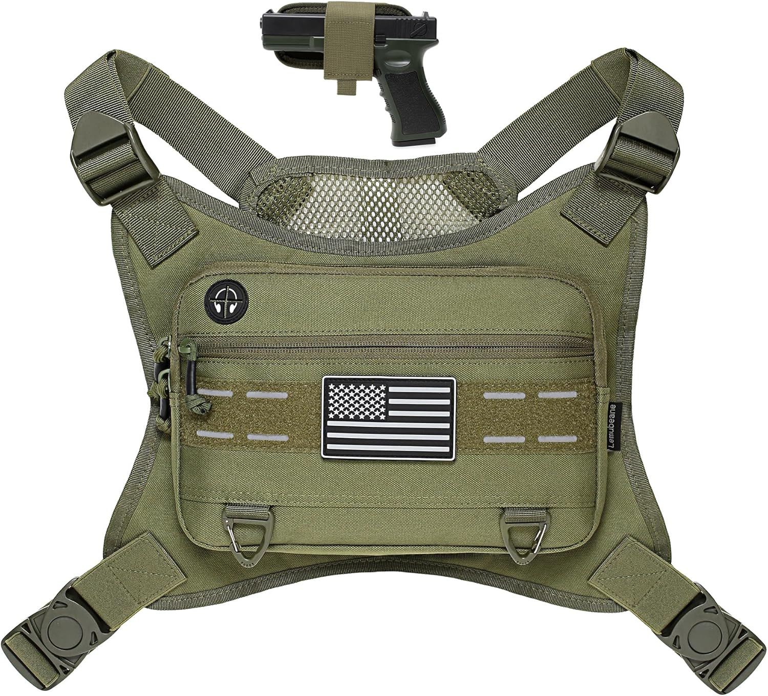 Bolsa de pecho deportiva para hombre, bolsa frontal para el pecho,...