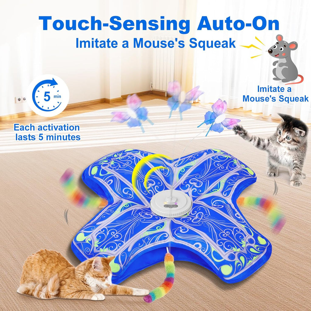 Qraxond Juguetes interactivos para gatos de interior, [Nuevamente a...