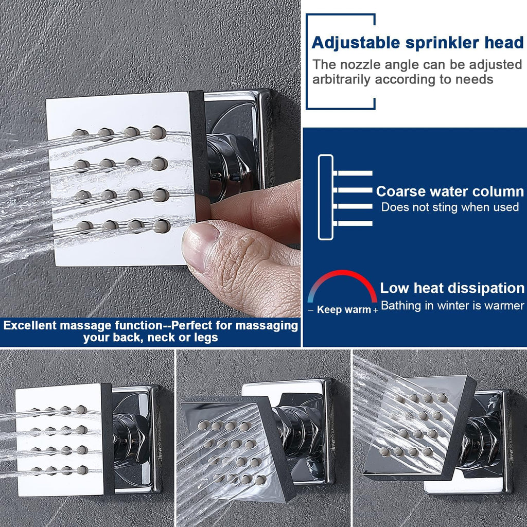 NPYSVSSS - Sistema de ducha termostático con cabezal LED de montaje...