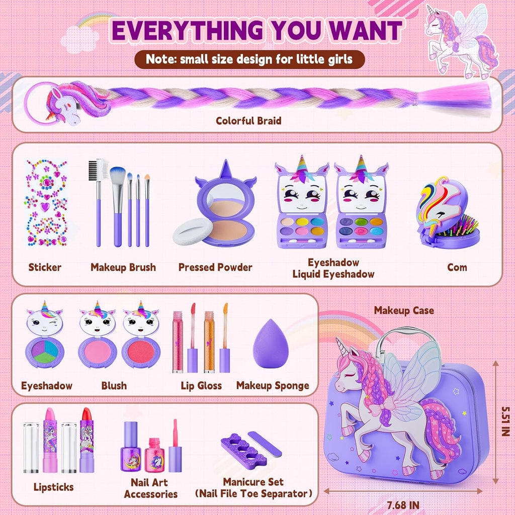 Beayuck Kit de maquillaje para niñas \u2013 Kit de maquillaje para...