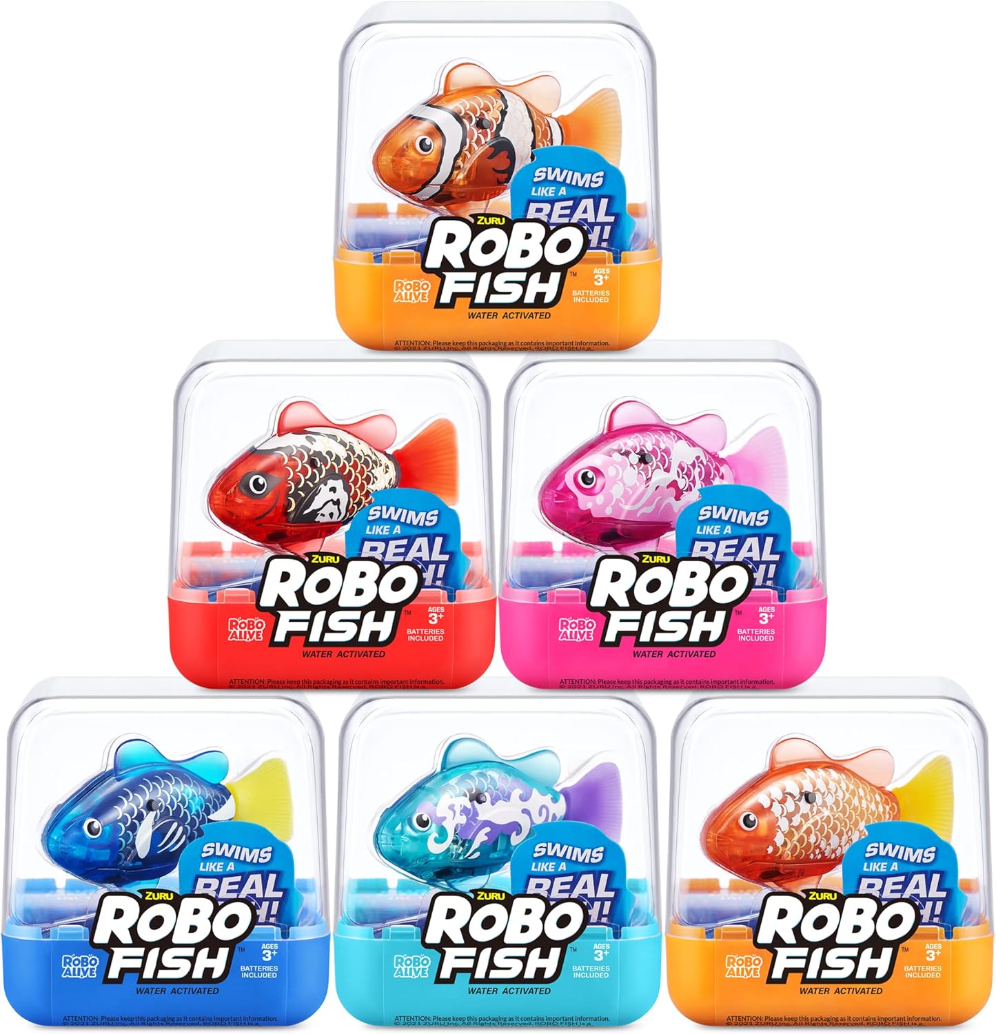 Robo Alive Robo Fish, peces robóticos de natación (Rosa + Dorado) d...