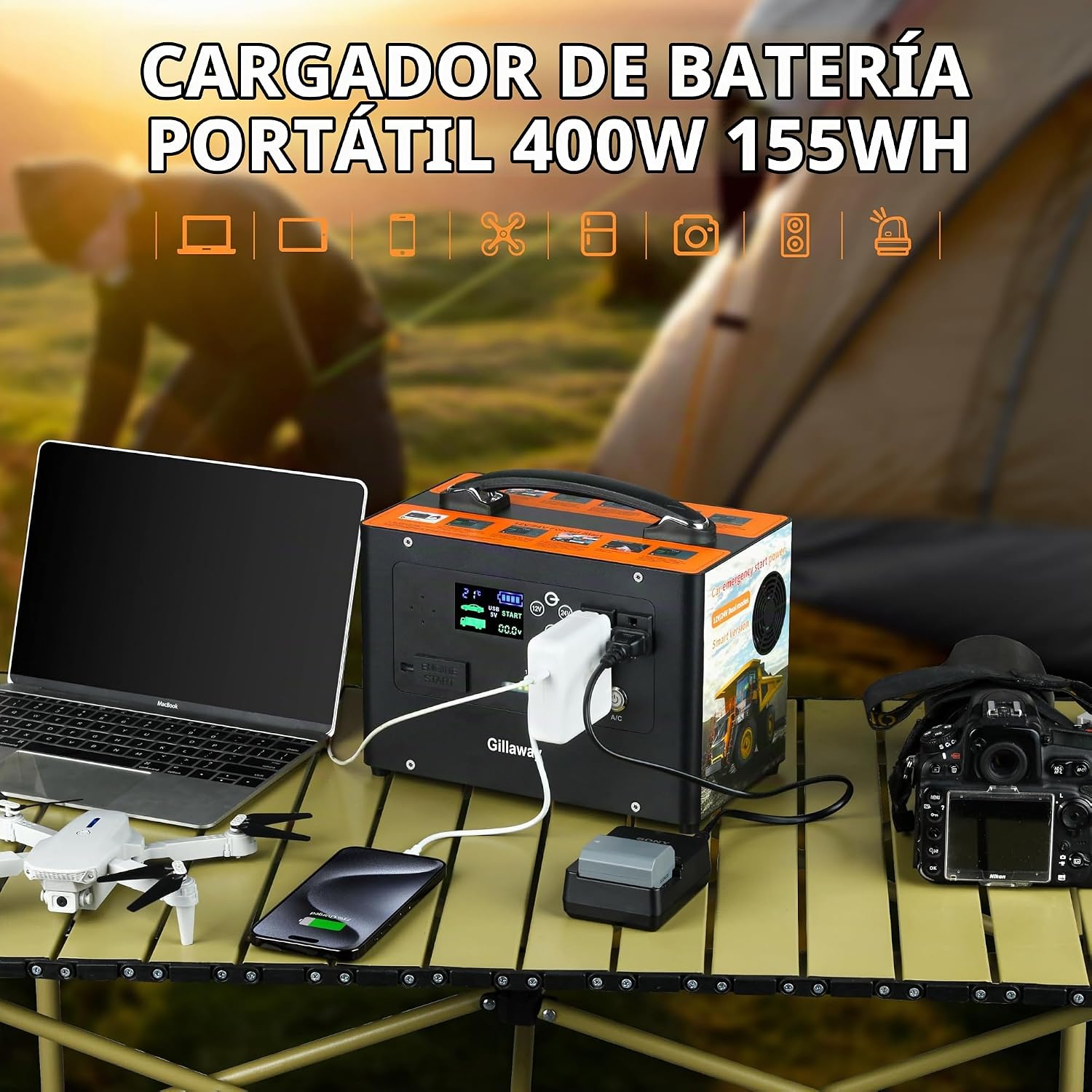 Gillaway V10 10000A arrancador de coche, batería de litio de reserv...